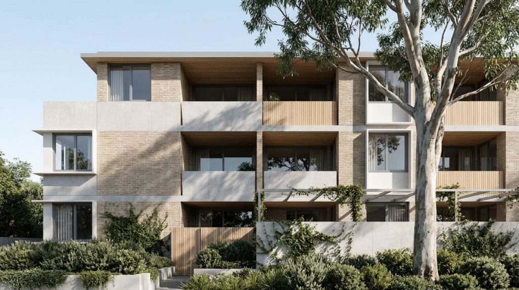 Modern multi-unit facade